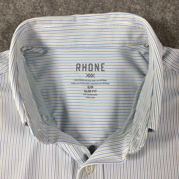 RHONE Commuter Stretch Button Lightweight Shirt Long Sleeve Men’s Size S/P Slim - Picture 8 of 16